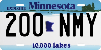 MN license plate 200NMY