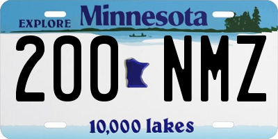 MN license plate 200NMZ