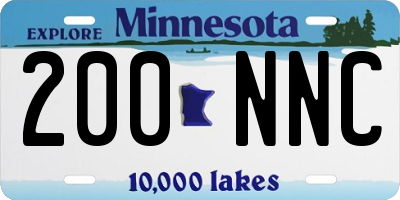 MN license plate 200NNC