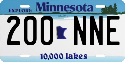 MN license plate 200NNE