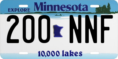 MN license plate 200NNF