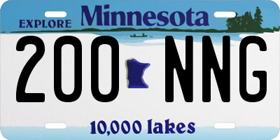 MN license plate 200NNG