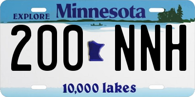 MN license plate 200NNH