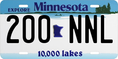 MN license plate 200NNL