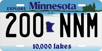 MN license plate 200NNM