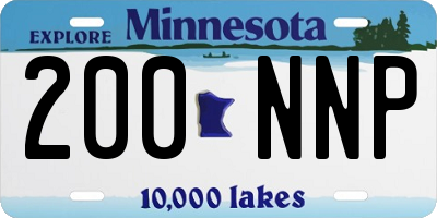 MN license plate 200NNP
