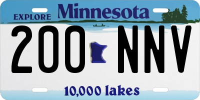 MN license plate 200NNV