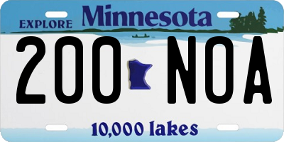 MN license plate 200NOA