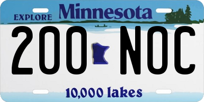 MN license plate 200NOC