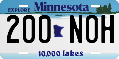 MN license plate 200NOH