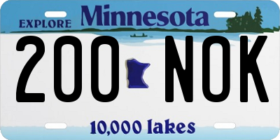 MN license plate 200NOK