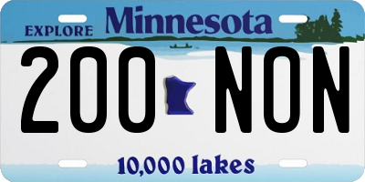 MN license plate 200NON