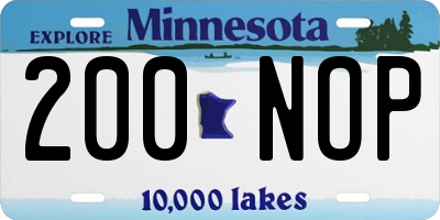 MN license plate 200NOP