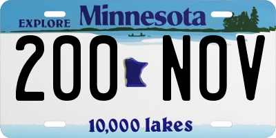 MN license plate 200NOV