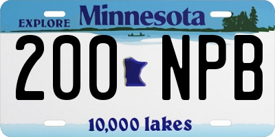 MN license plate 200NPB