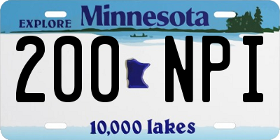 MN license plate 200NPI
