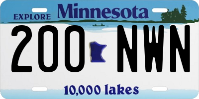 MN license plate 200NWN