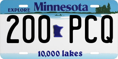 MN license plate 200PCQ