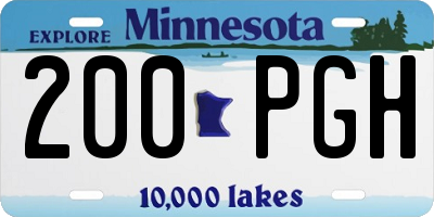 MN license plate 200PGH