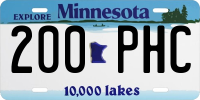 MN license plate 200PHC