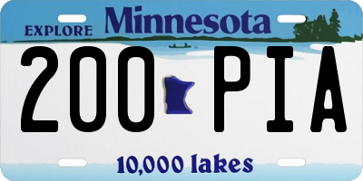 MN license plate 200PIA