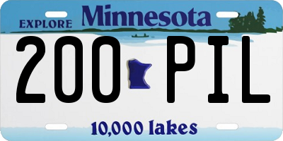 MN license plate 200PIL