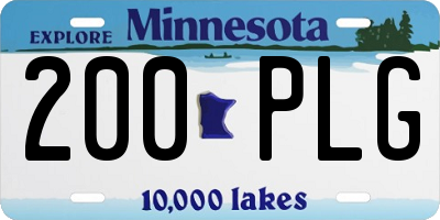 MN license plate 200PLG