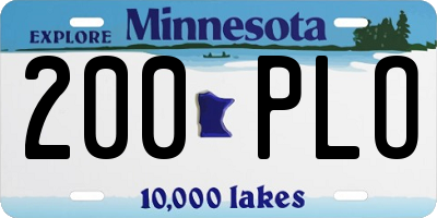 MN license plate 200PLO
