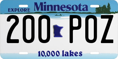 MN license plate 200POZ