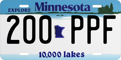 MN license plate 200PPF