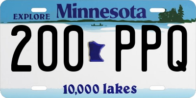 MN license plate 200PPQ