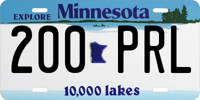 MN license plate 200PRL