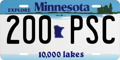 MN license plate 200PSC