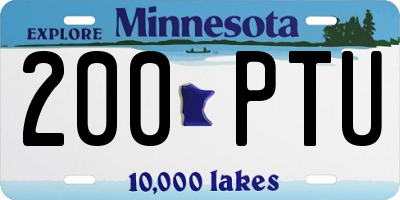 MN license plate 200PTU