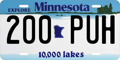 MN license plate 200PUH