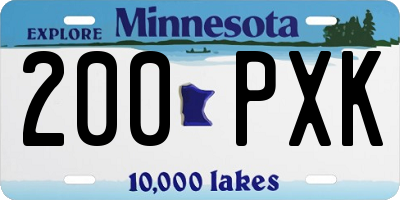 MN license plate 200PXK