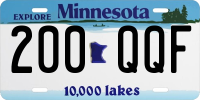 MN license plate 200QQF