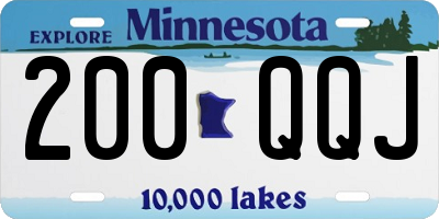 MN license plate 200QQJ