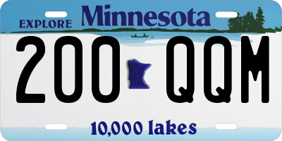 MN license plate 200QQM