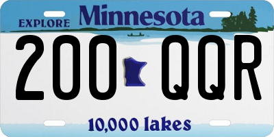 MN license plate 200QQR