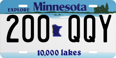 MN license plate 200QQY
