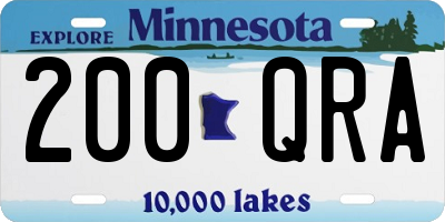 MN license plate 200QRA
