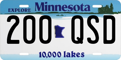 MN license plate 200QSD