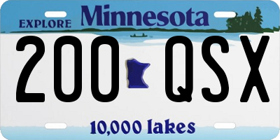 MN license plate 200QSX
