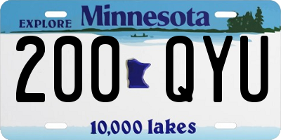 MN license plate 200QYU