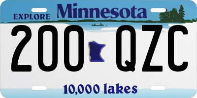 MN license plate 200QZC