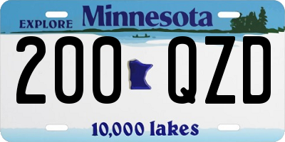 MN license plate 200QZD