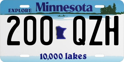 MN license plate 200QZH