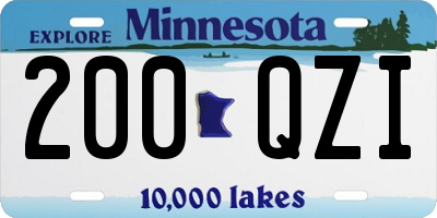 MN license plate 200QZI