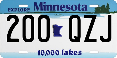 MN license plate 200QZJ